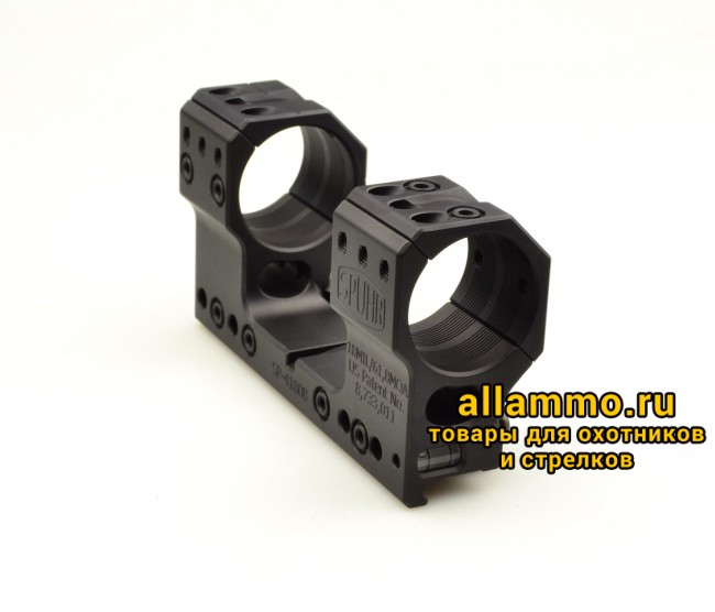 Тактический кронштейн SPUHR D34мм для установки на Picatinny, H44мм, наклон 18MIL/61.8MOA (SP-41808)