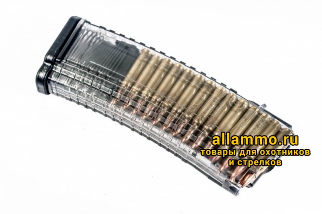 Магазин Pufgun на Сайга МК223 5,56х45 30 патронов, прозрачный