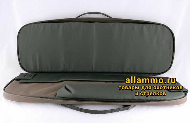 Чехол капрон с поролоном и тканевой подкладкой для двуствольн ружья (2 пары стволов)