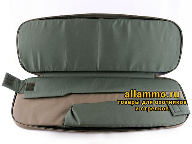 Чехол капрон с поролоном и тканевой подкладкой для двуствольн ружья (2 пары стволов)