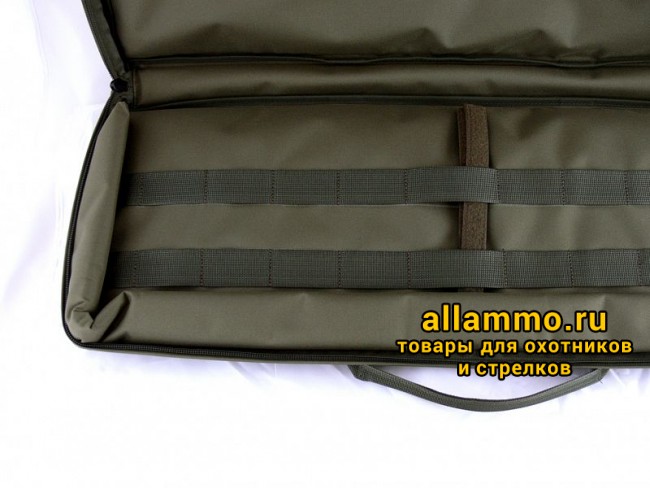 (А-7-1-з) Кейс VEKTOR из капрона олива, пенополиэтилен, крепление "молле" с отделениями под магазины