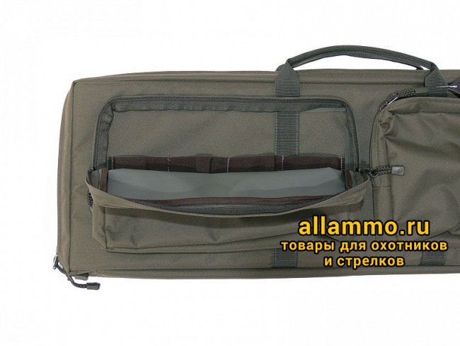 (А-7-1-з) Кейс VEKTOR из капрона олива, пенополиэтилен, крепление "молле" с отделениями под магазины