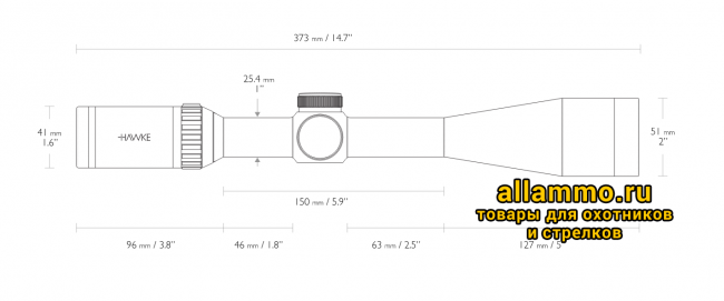 Оптический прицел Hawke Vantage 6-24x44 SF