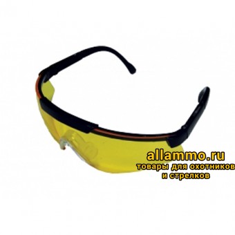 очки стрелковые Sporty жёлтые (УФ-защита, класс оптики 1, незапотевающие, регулируемые дужки, сменные линзы)