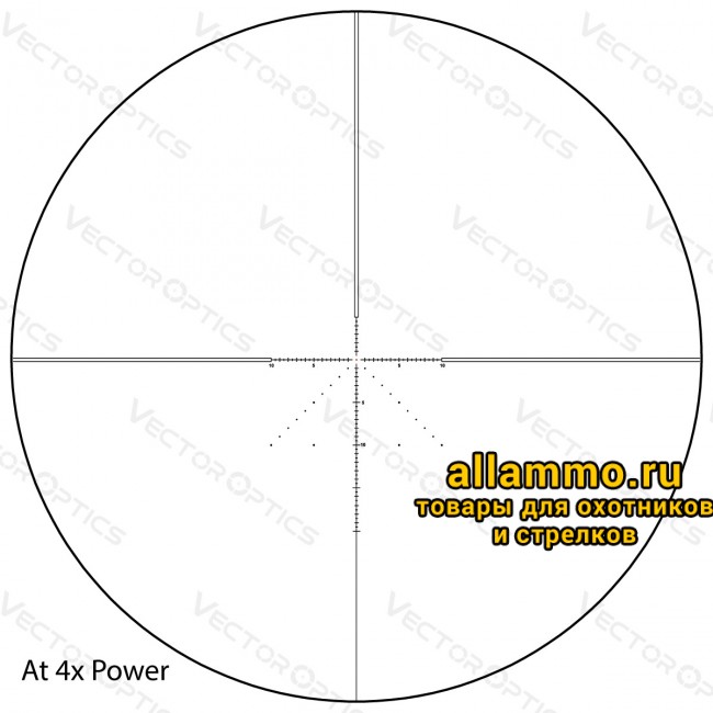 Оптический прицел Vector Optics Veyron 4-16x44 IR FFP кольца 30мм (для пневматики)