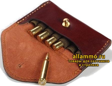 40663.970x0.JPG VEKTOR Подсумок из натуральной кожи на 7 нарезных патронов, малый (П-38-223)