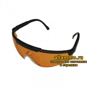 очки стрелковые Sporty оранжевые (УФ-защита, класс оптики 1, незапотевающие, регулируемые дужки, сменные линзы)
