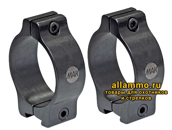 5612-3005 Небыстросъемные кольца MAK Skand 30мм на призму 12мм BH=5мм