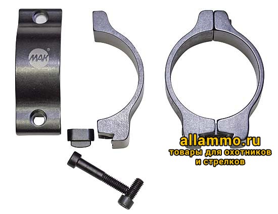 5612-3005 Небыстросъемные кольца MAK Skand 30мм на призму 12мм BH=5мм