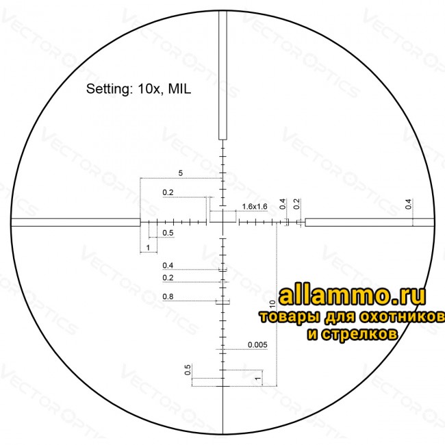 Оптический прицел Vector Optics Veyron 3-12x44 SFP кольца 30мм (для пневматики)