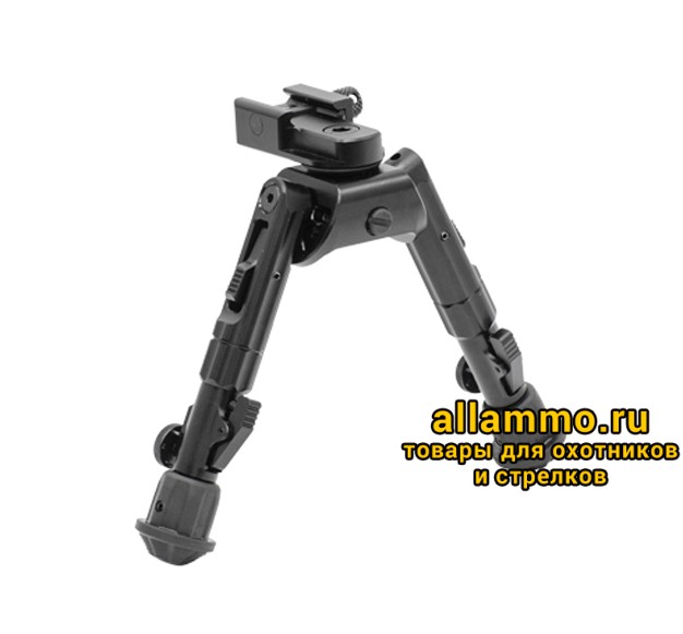 ывм Сошки UTG 360° на Weaver/Picatinny, вращающаяся наклонная база, 7 позиций длины 20,6-30,4см., 5 углов положения опор, + переходник с антабки, материал