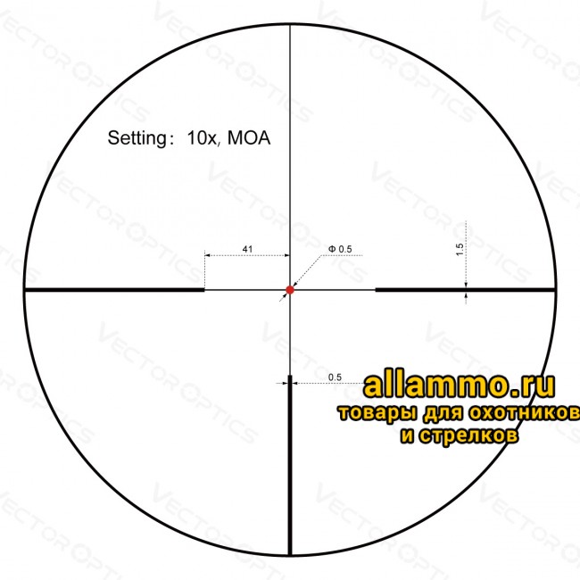 Оптический прицел Vector Optics Constantine 1-10x24 SFP Fiber кольца 30мм