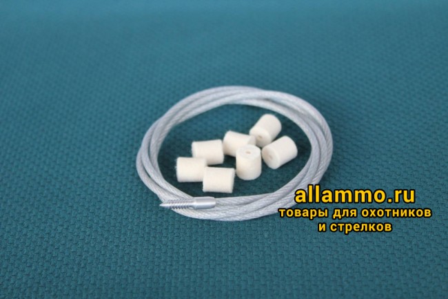 Шомпол гибкий ЧИСТОGUN кал. от .22 (5,6мм.) с иглой под патчи, 100см. (CHS-1-100)