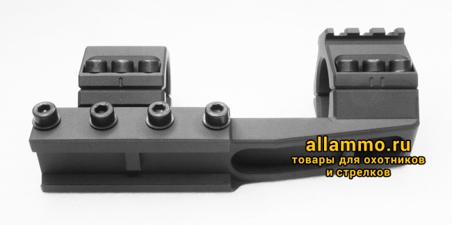 77ff29cd121554efcae0109f9e6c7000.jpg Моноблочный кронштейн РОСТ "ХВАТ" 34мм H26,5мм 20MOA с выносом на Picatinny/Weaver