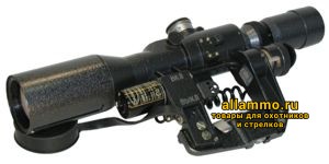 Оптический прицел Беломо ПОСП 6x42 на Вепрь/Сайга/АК с ЛЦУ