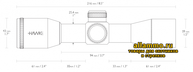 Оптический прицел Hawke XB Crossbow 3x32 SR