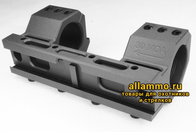236cb24615fe65b4ca38010070d5296f.jpg Моноблочный кронштейн РОСТ "ХВАТ" 30мм H20мм 30MOA на Picatinny/Weaver