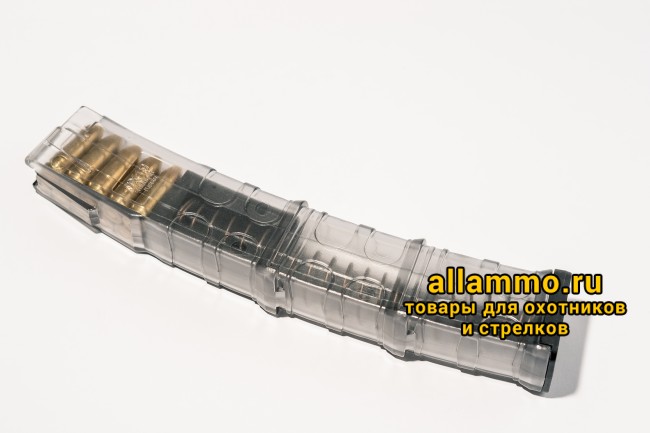 Магазин Pufgun на Сайга-9/ПП-Витязь 9х19 30 патронов, (возм. укорочения), прозрачный