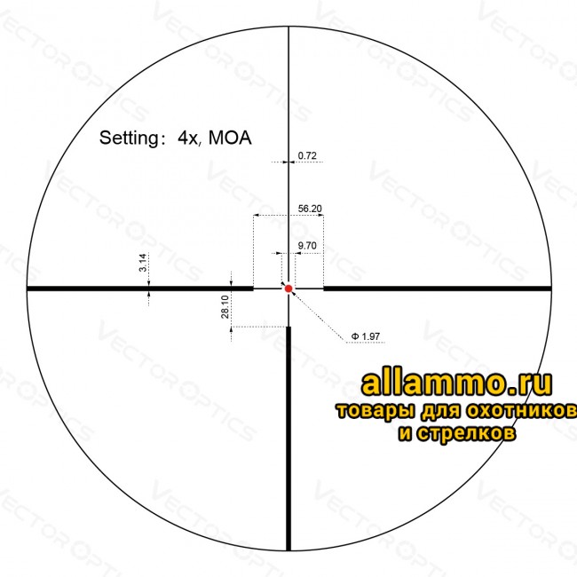 Оптический прицел Vector Optics Continental Hunting X8 1-8x24 SFP ED кольца 30мм