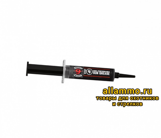 956f5f7cabd3dd101cc4ee8c6a120fa7.jpg Смазка Hoppe's Black Gun Grease Syringe синтетическая густая для трущихся деталей, t от -54 до +280°С, шприц, 12мл (HBGG)