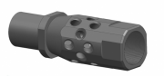 Переходник-удлинитель "Дудка-12/Р" наличие реактивных отверстий, с сужением 0 мм., для установки дульных устройств