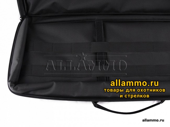 4 (А-7-1ч) Кейс VEKTOR из капрона чёрный, пенополиэтилен, крепление "молле"с отделениями под магазины