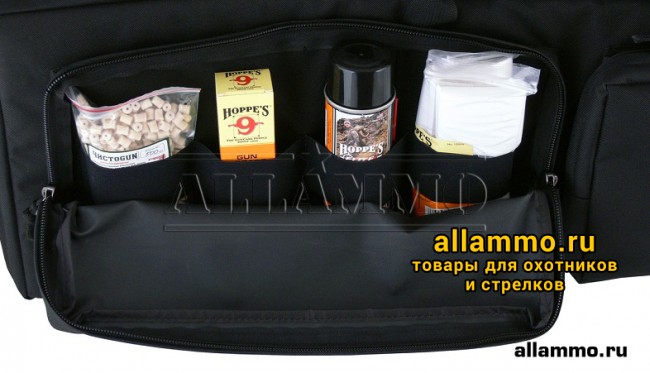 6 (А-7-1ч) Кейс VEKTOR из капрона чёрный, пенополиэтилен, крепление "молле"с отделениями под магазины