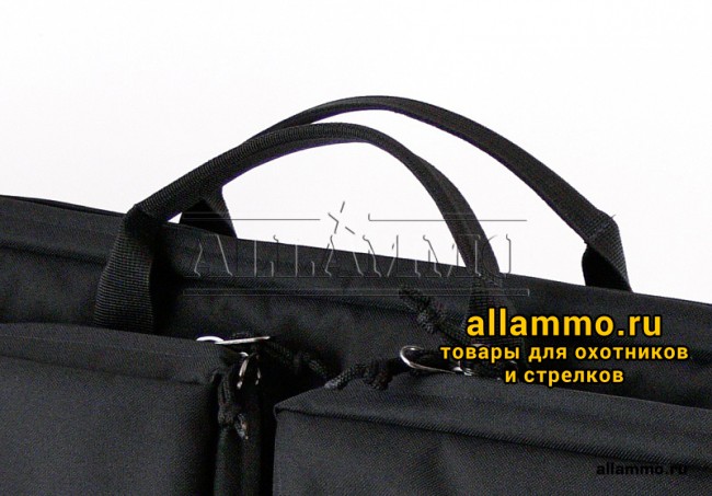 8 (А-7-1ч) Кейс VEKTOR из капрона чёрный, пенополиэтилен, крепление "молле"с отделениями под магазины