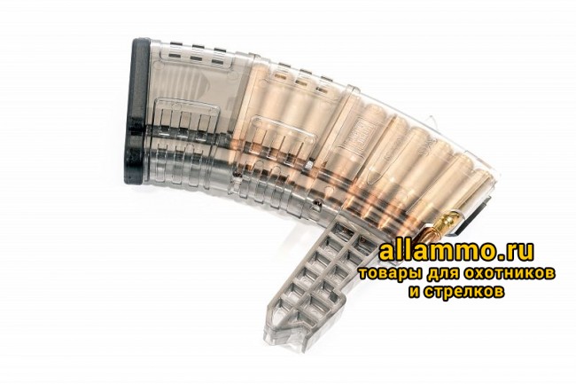 Магазин Pufgun на СКС 7,62х39 20 патронов, (возм. укорочения), прозрачный