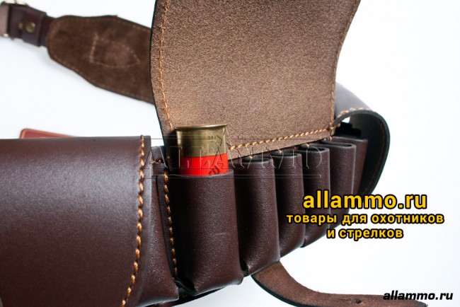 IMG_5460.jpg Патронташ Вектор закрытый из натуральной кожи на 25 патронов 12/16 калибра (П-42)