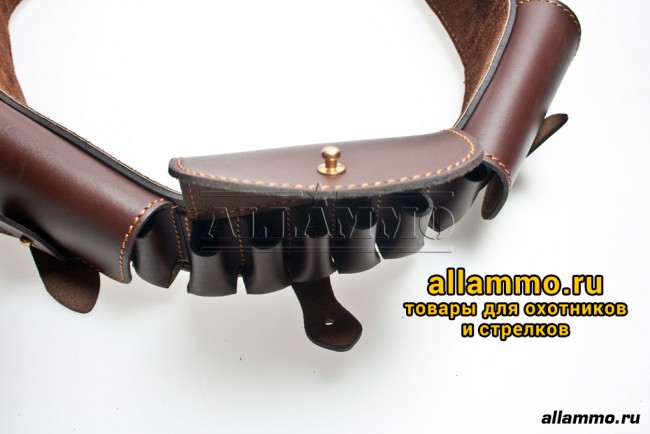 IMG_5459.jpg Патронташ Вектор закрытый из натуральной кожи на 25 патронов 12/16 калибра (П-42)