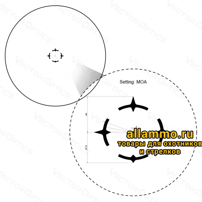 Призматический прицел Vector Optics Paragon 1x16 Micro Prism (SCPS-M01)