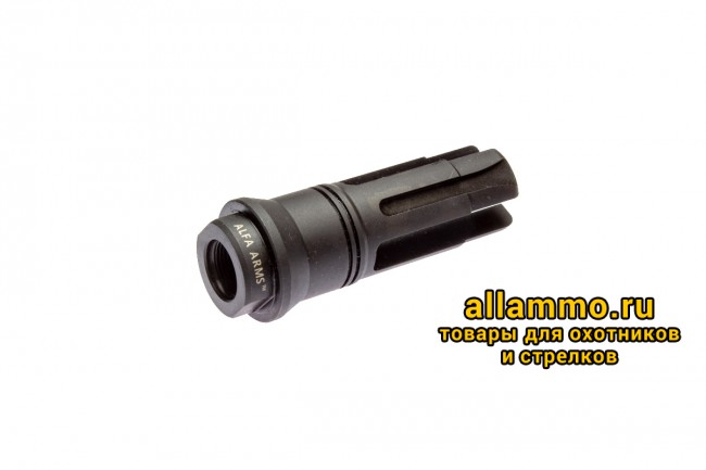 Пламегаситель Alfa Arms трехщелевой на АКМ/РПК/Вепрь (М14х1LH)