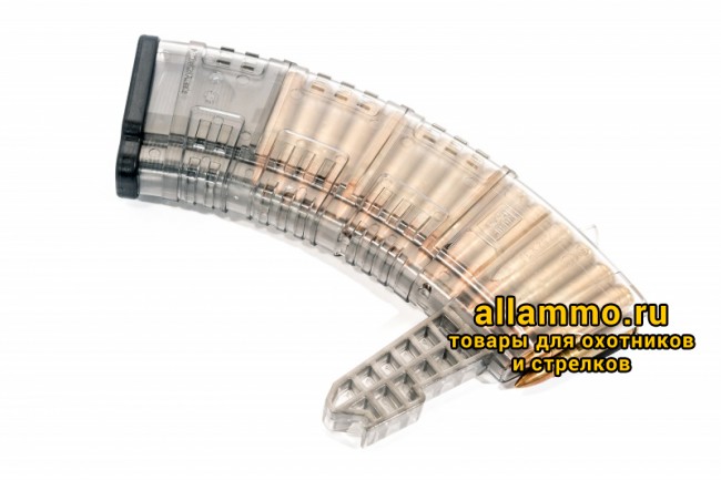 Магазин Pufgun на СКС 7,62х39 30 патронов, (возм. укорочения), прозрачный