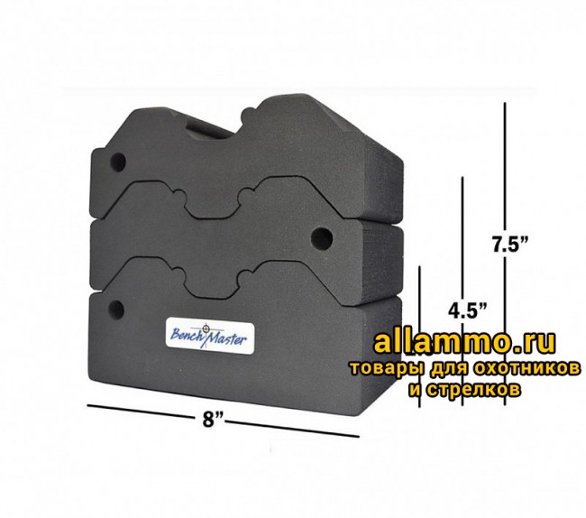 f6a7931ef6a9ad063353355898c77ff8.jpg (BMWRABB3) Опора Benchmaster для оружия наборная,3 части, прорезиненная основа, макс. 20,3х19х10,1 см.
