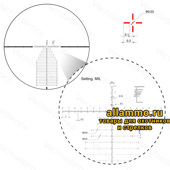 Оптический прицел Vector Optics Continental 5-30x56 FFP кольца 34 мм