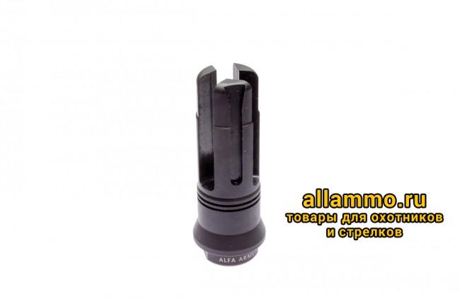 Пламегаситель Alfa Arms трехщелевой на  AR-15/М4 (UNEF 1/2-28)
