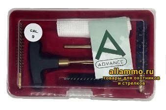 e99eb10a71ff292a51977a58caa953e8.jpg Набор для чистки NIMAR к.9мм шомпол 21см. из 2х частей + 3 ершика, вишер, латунь, пластик.пенал