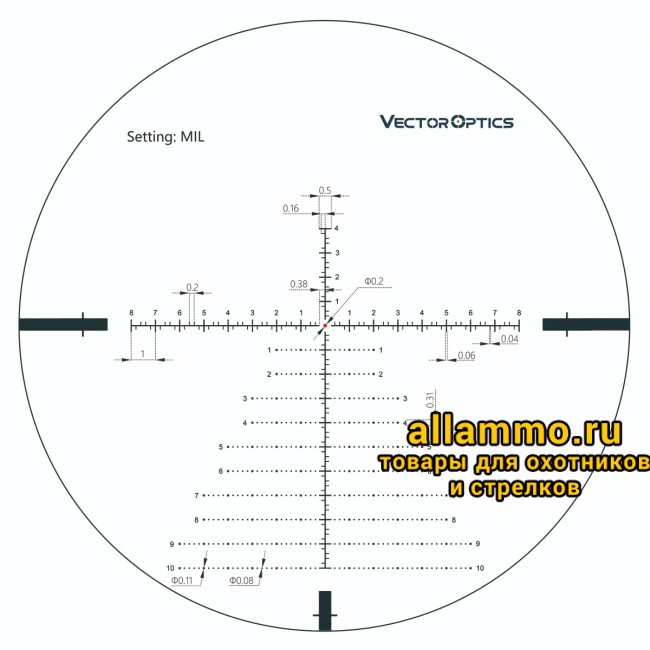 Оптический прицел Vector Optics Continental 3-18x50 FFP кольца 34 мм
