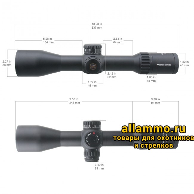 Оптический прицел Vector Optics Continental 3-18x50 FFP кольца 34 мм