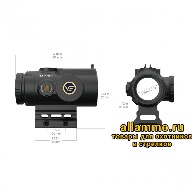 Призматический прицел Vector Optics Paragon 4x24 Micro Prism (SCPS-M04)