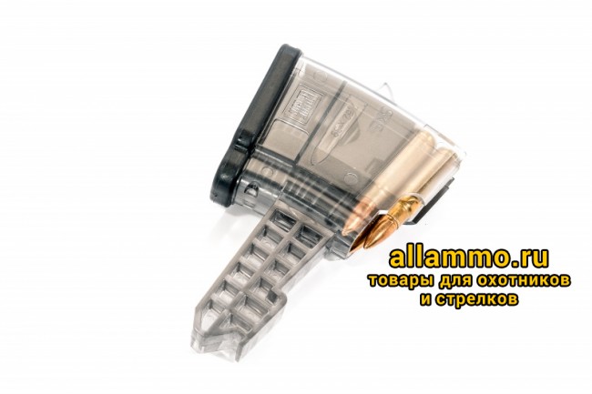 Магазин Pufgun на СКС 7,62х39 5 патронов, (возм. укорочения), прозрачный