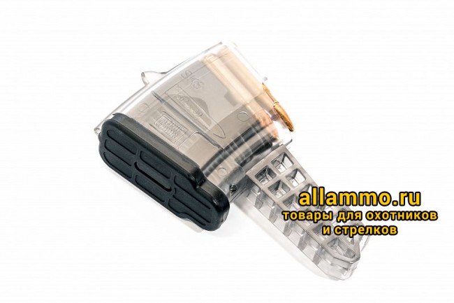 Магазин Pufgun на СКС 7,62х39 5 патронов, (возм. укорочения), прозрачный