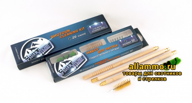 f0c40ea680dcf588b0a2683448681cd4.jpg Набор для чистки ShotTime кал.12, для гладк.оружия, деревянный шомпол + 3 ерша