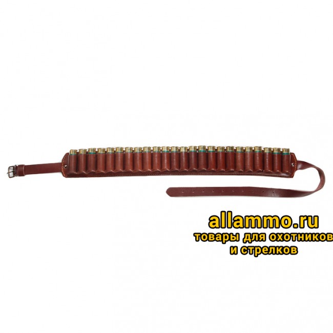 d9855ba2b405941f5e66b0ad79605d2f.jpg Патронташ Вектор открытый на 24 патрона 12/16 калибра из натуральной кожи (П-44)