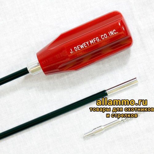 CopperElim5.jpg Шомпол J.DEWEY для .30 калибра (7,62мм) 112 см (44") цельный алюминиевый в оплетке Copper Eliminator 30CA-44