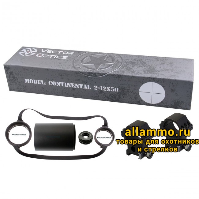 Оптический прицел Vector Optics Continental Hunting 2-12x50 SFP кольца 30 мм
