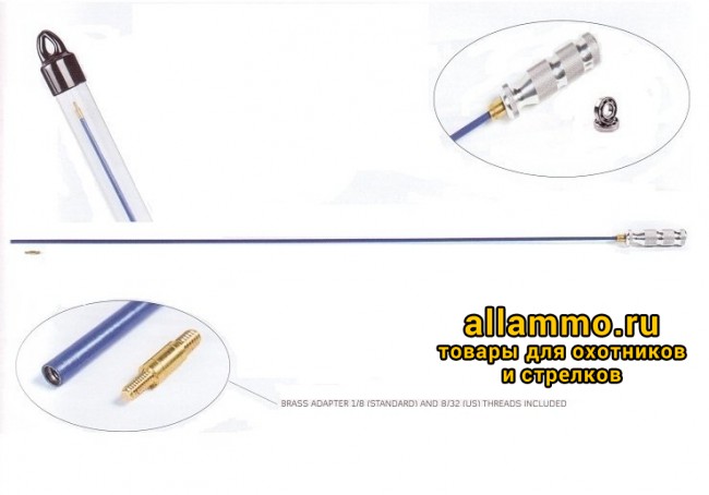 Шомпол Stil Crin 6мм стальной лакированный с переходником-адаптером 98US/6