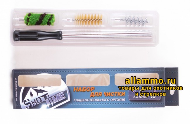 Набор для чистки ShotTime кал.16, для гладк.оружия, металлический шомпол + 3 ерша