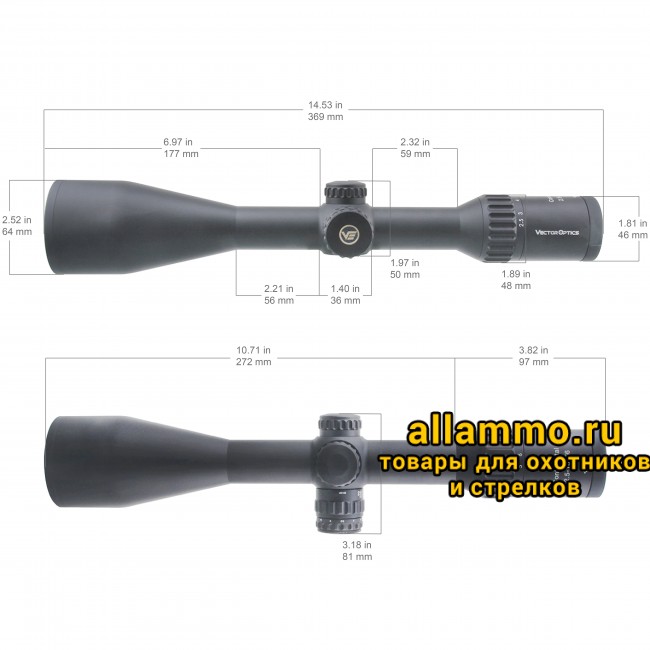 Оптический прицел Vector Optics Continental Hunting 2,5-15x56 SFP кольца 30 мм